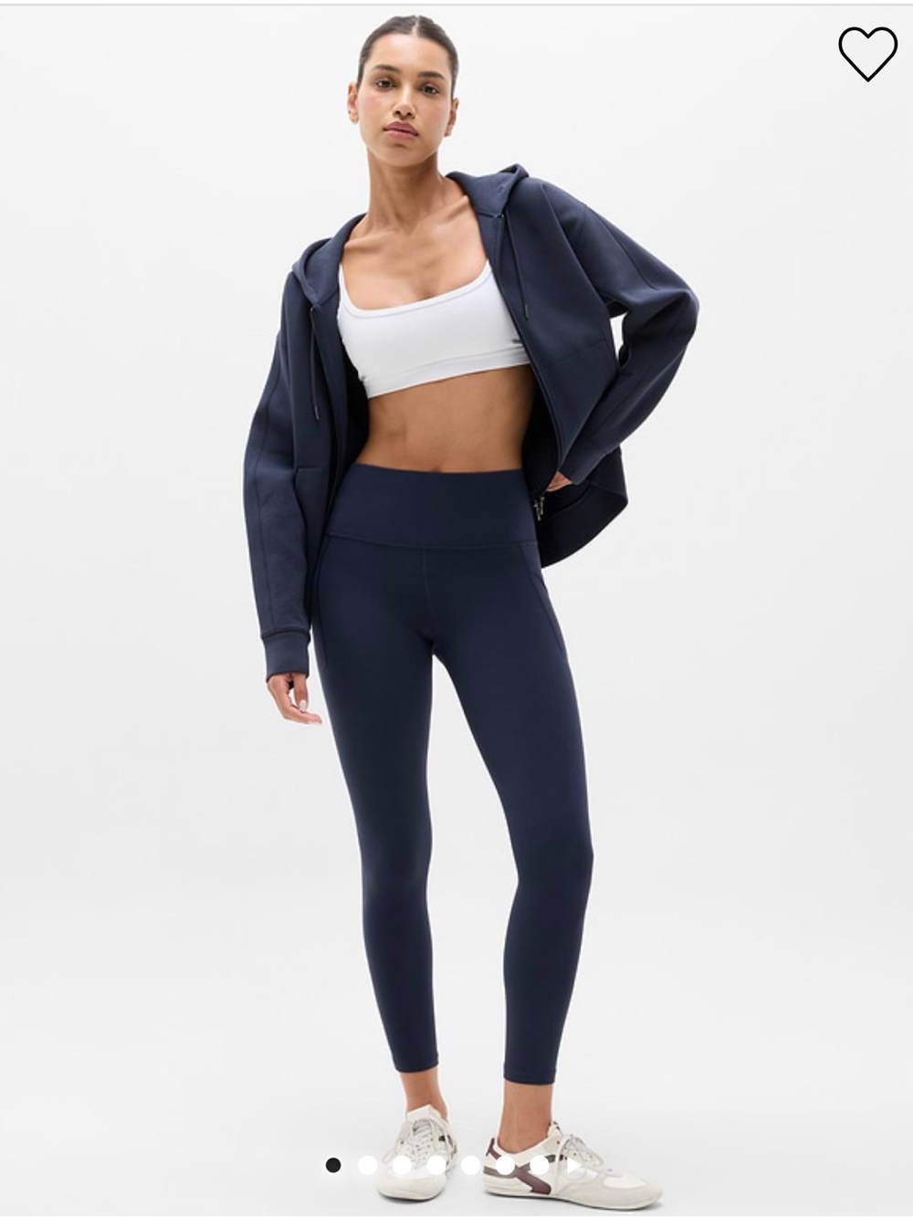 Athleta SALUTATION STASH HIGH RISE 7/8 LEGGING Tight // Navy #531321